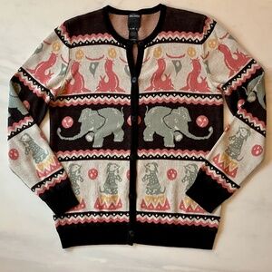RARE James Coviello / Anna Sui Circus Animals Cardigan M/L